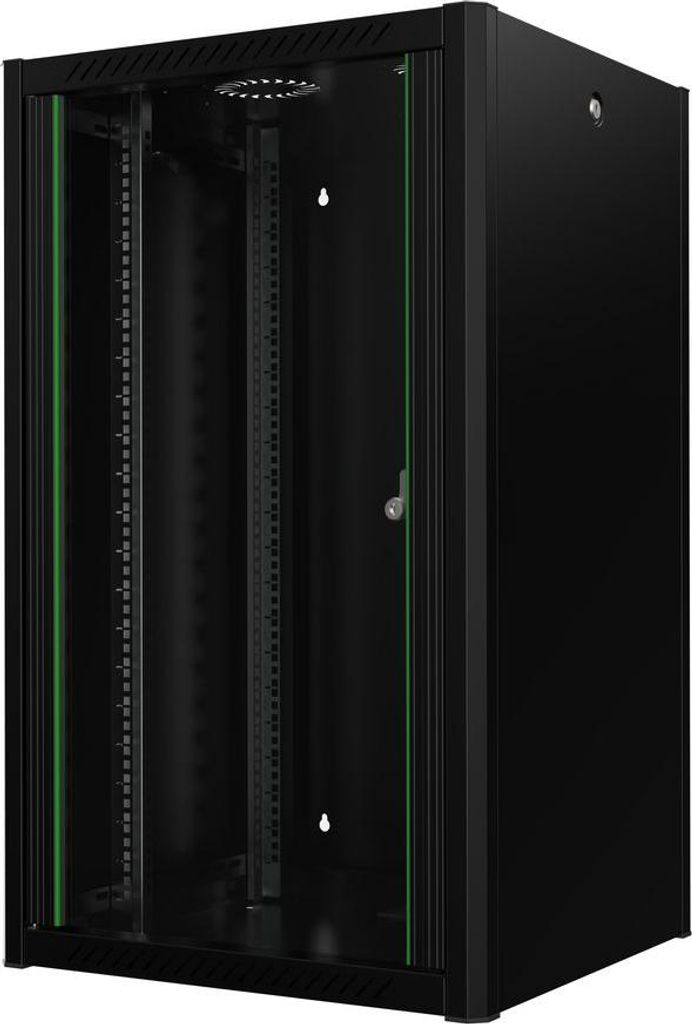 Lanview szafa rackowa 19" 20U do montażu na ścianie 600x560x1000mm - czarna, RWP20U56BL