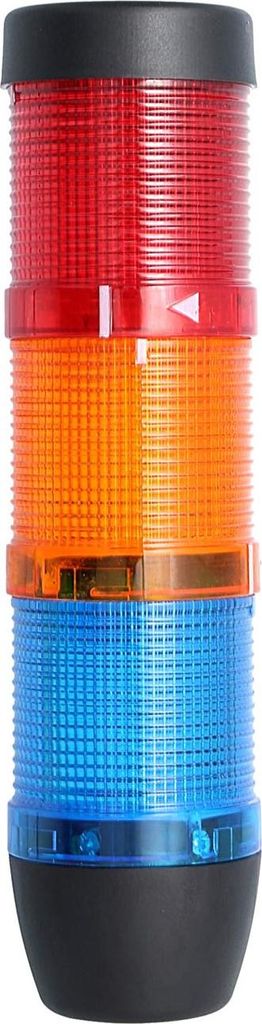 STEX24 Signalsäule blau-gelb-rot, 50mm, 24V AC/DC, LED-Blinklicht SS50-OB3/24 113 MaßeLänge210,0mm, Durchmesser 50,0mm