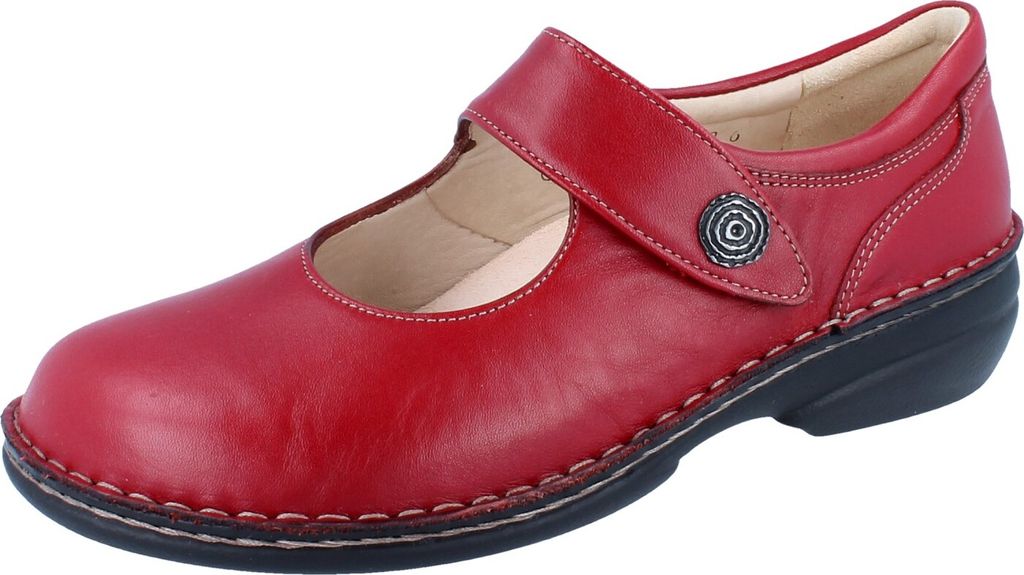 Finn Comfort Laval, Campari, Rood, Leer, NIEUW, Dames, Productafbeelding 