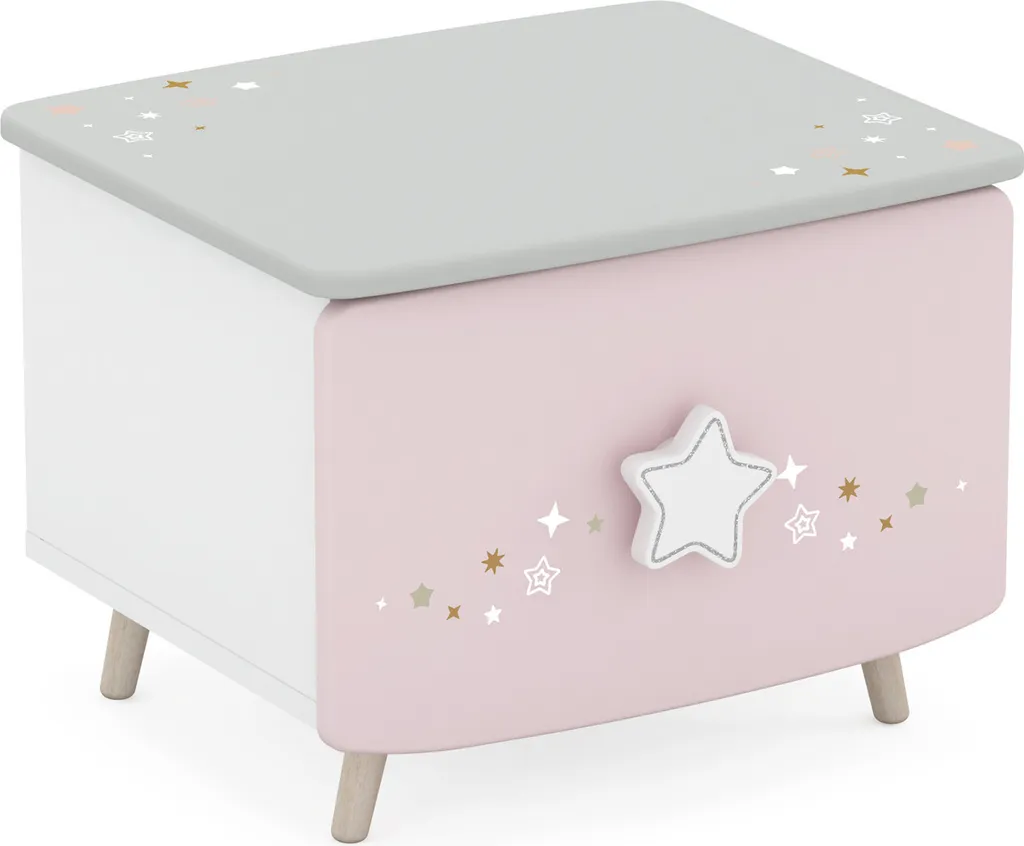 Table de chevet Savannah 44 cm - Finition blanche en MDF haute qualité