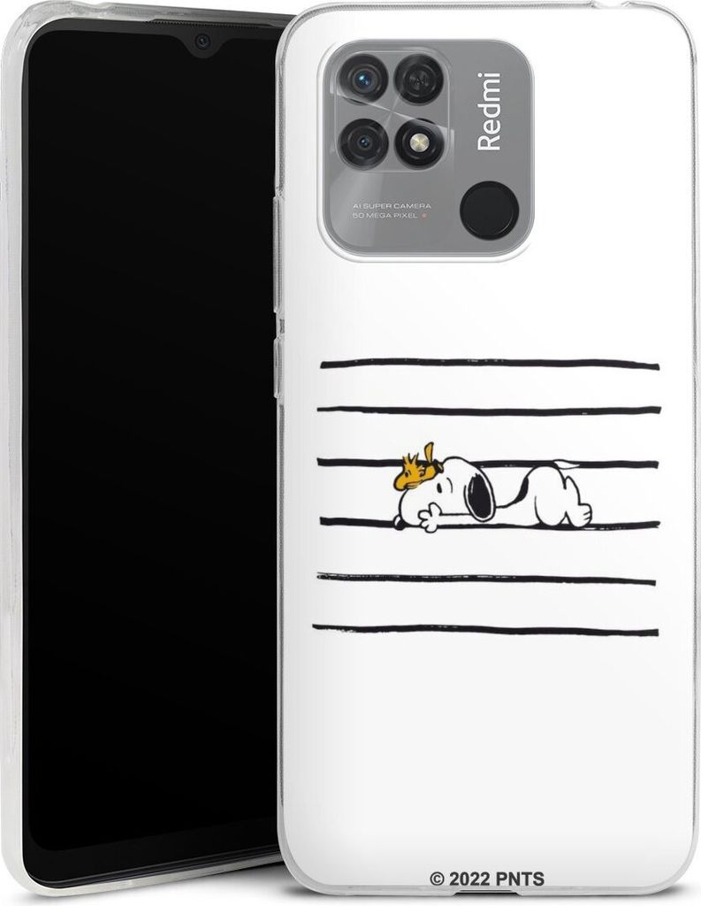 DeinDesign Slim Hülle für Xiaomi Redmi 10C Silikon Case Ultra Dünn Handyhülle Hund Peanuts Snoopy