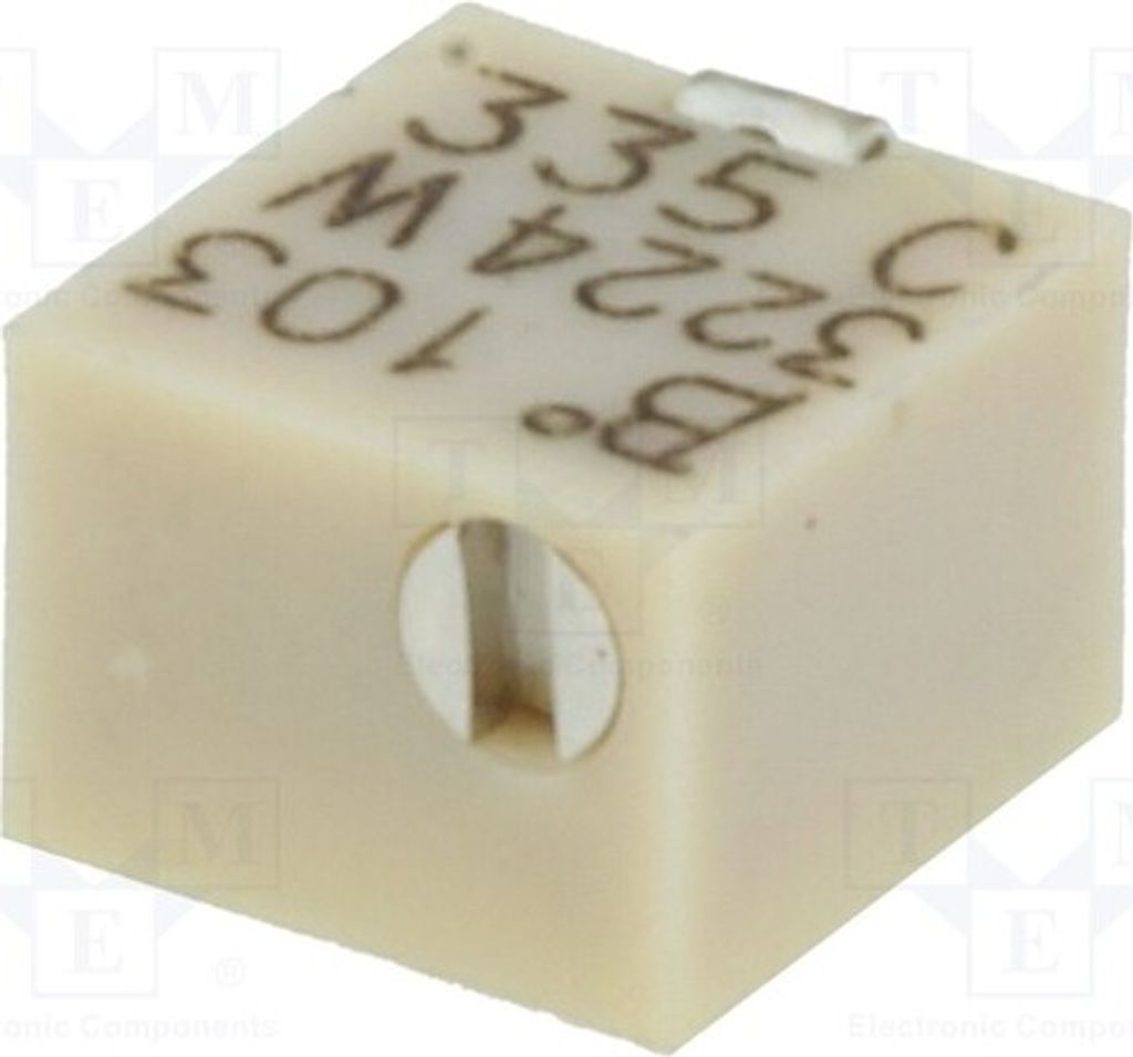 1x Potentiometer: für den Einbau 250mW SMD 10kΩ 10% 3224W-1-103E SMD Potentiome
