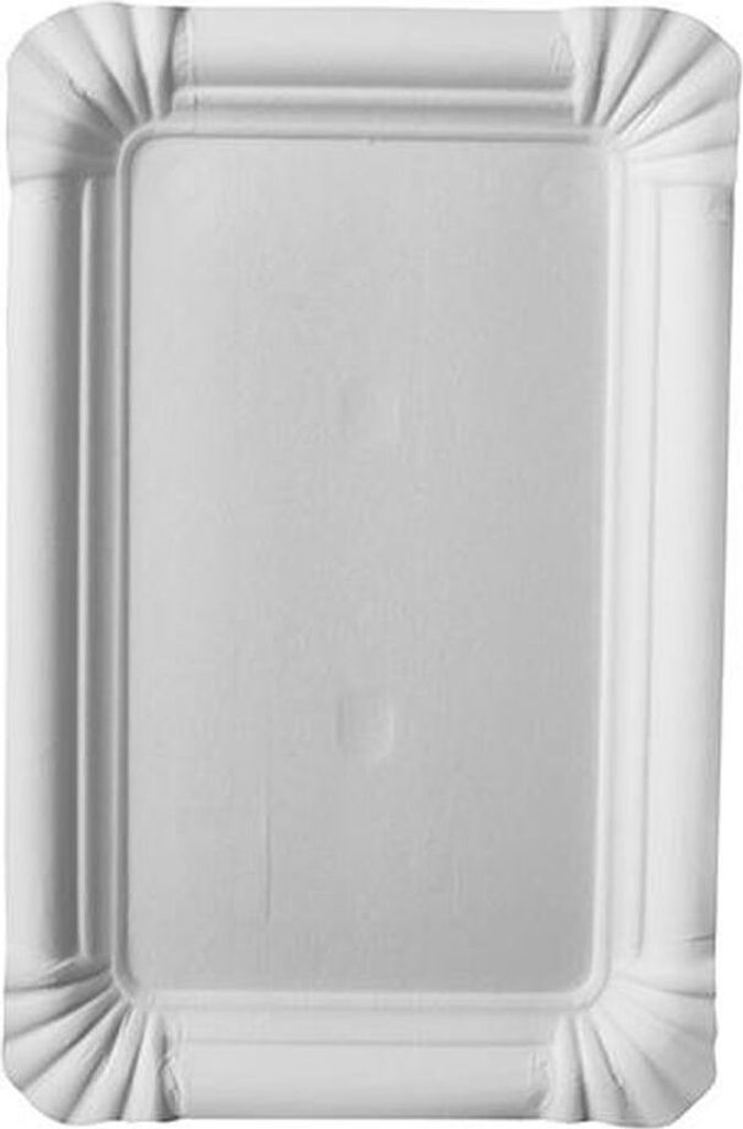 500 Teller, Pappe eckig 13 cm x 20 cm weiss
