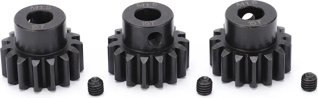 Set 5 Pignoni In Acciaio M1 Per Modellismo RC, 16T-20T, Per Albero Motore 5mm, Con Viti E Chiave, Per Auto 1/10 Brushless