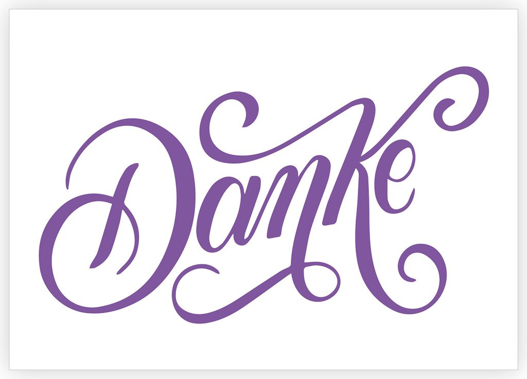 Danke - Kalligraphie Hand Lettering Dankeskarte zum bedanken