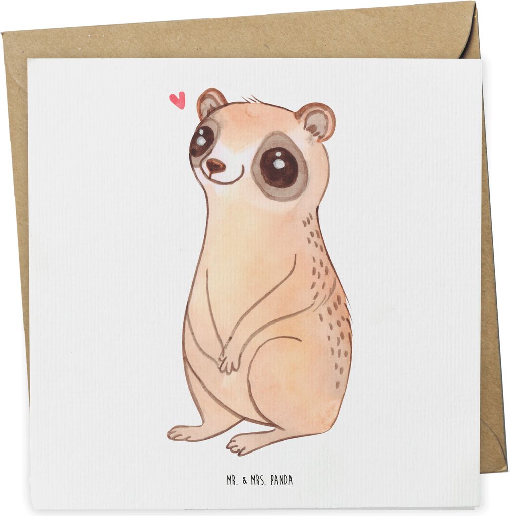 Mr. & Mrs. Panda Klappkarte Plumplori Glücklich - Weiß - Geschenk, Lustige Sprüche, doppelkarte, anlasskarte, faltkarte, Grußkarte, Niedlich, G...