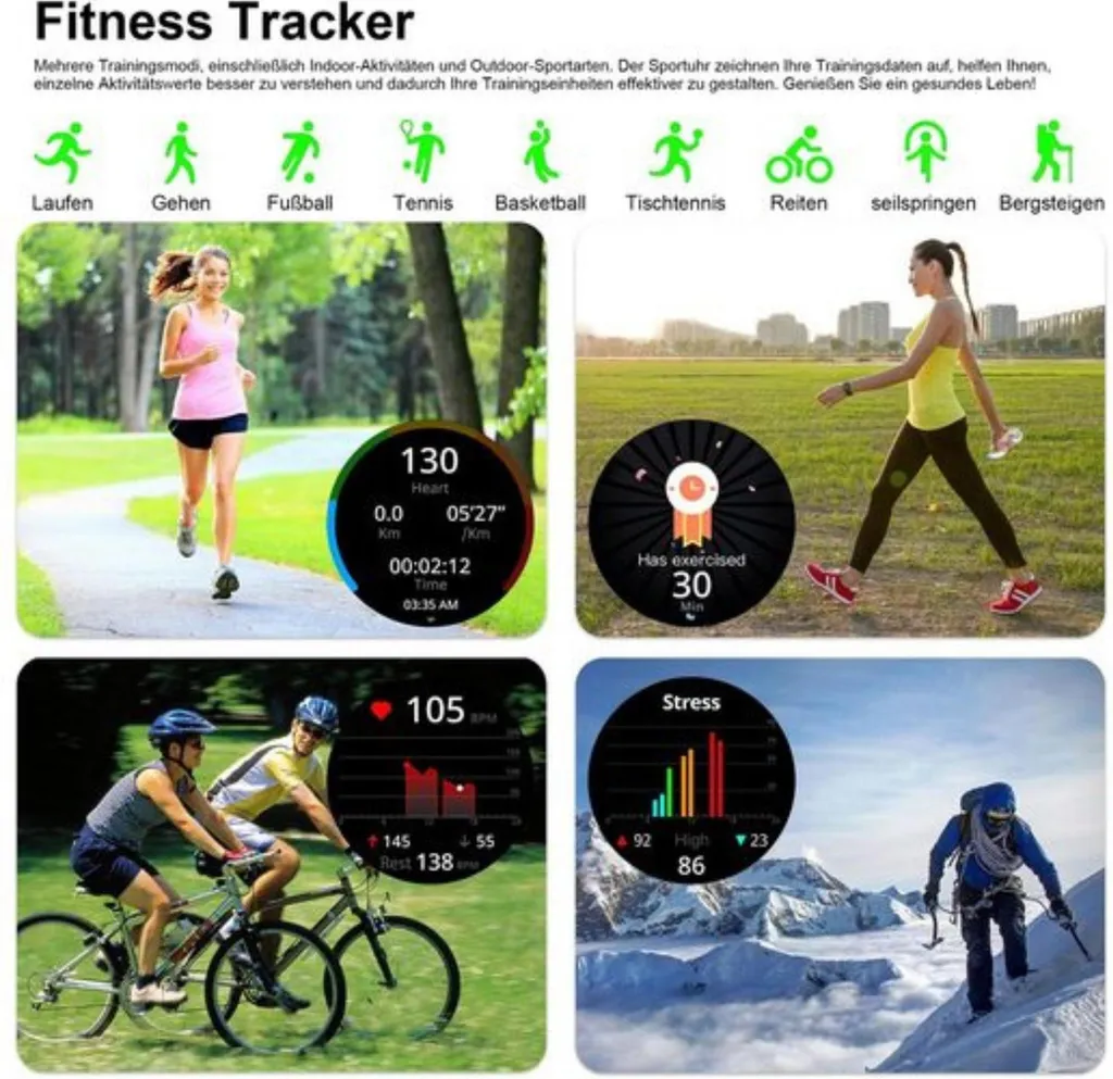 Manike G87 Smartwatch Elegante e Sportivo con Chiamate e Notifiche - 4