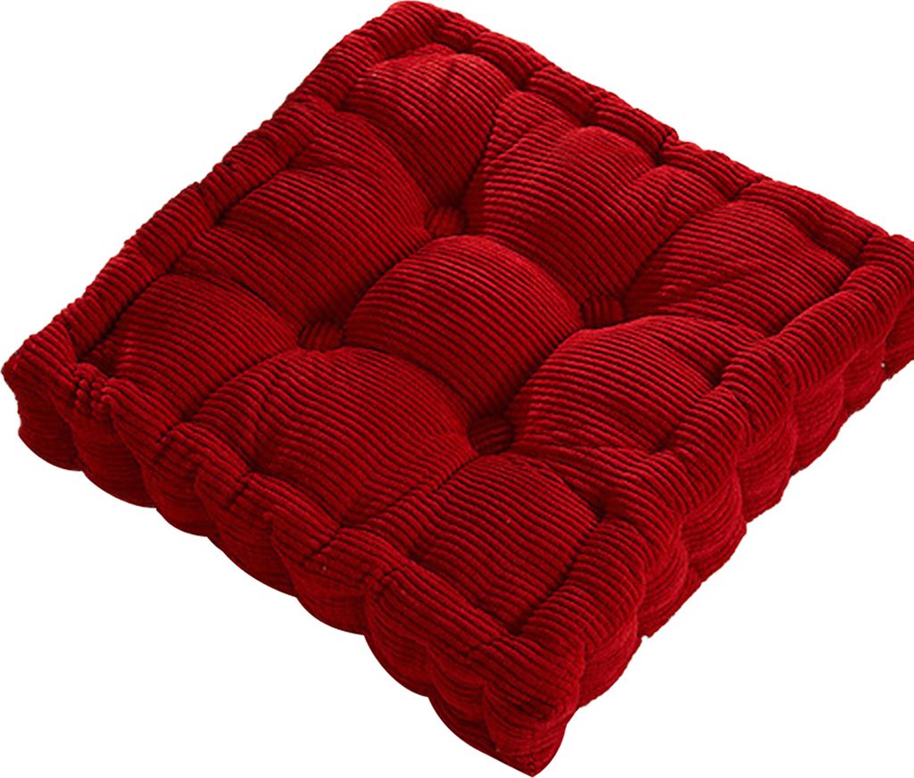 Kissenkissen dicke weiche 40 x 40 cm Stuhl Sitzzimmer Tatami -Matte für die Heimdekoration-Rot