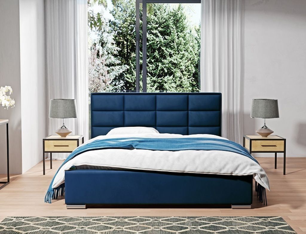 Furmeb24 - KOMBO 140 x 200 cm - Polsterbett aus Holzrahmen Produktbild 