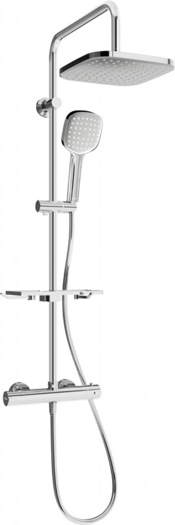 Mexen KT33 Brausegarnitur für Aufputzmontage mit Kopfbrause und Thermostatmischer, Chrom - 771503393-00