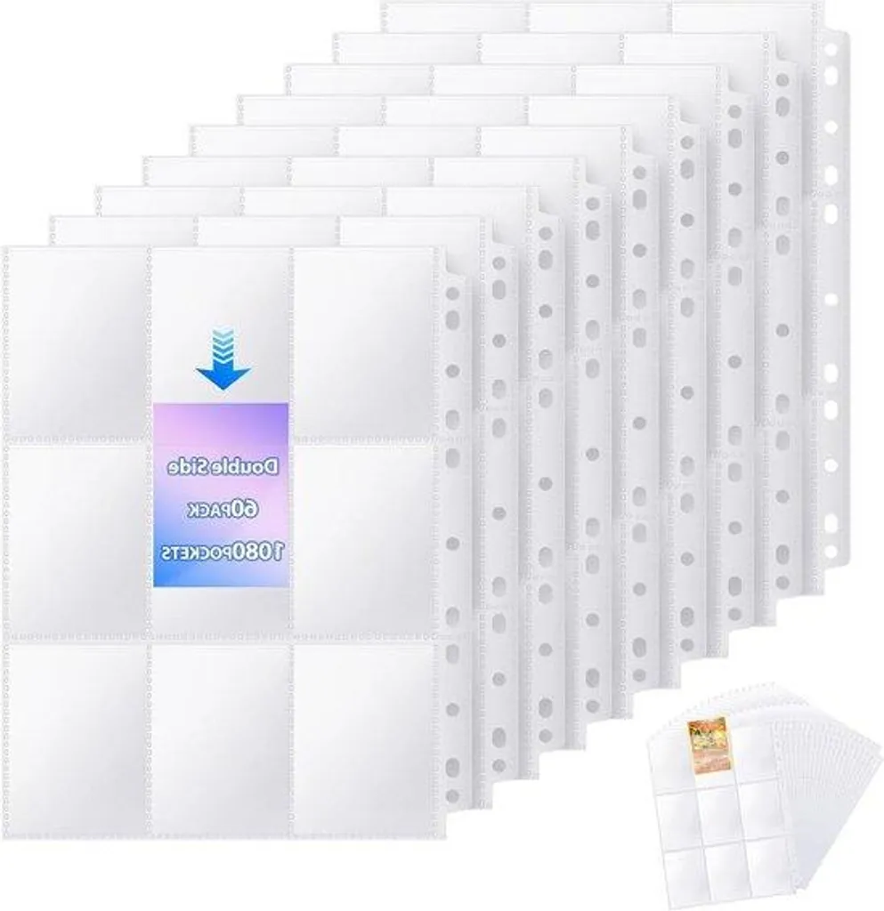 Porte-cartes en PVC à Haute Capacité : 1080 Compartiments Individuels