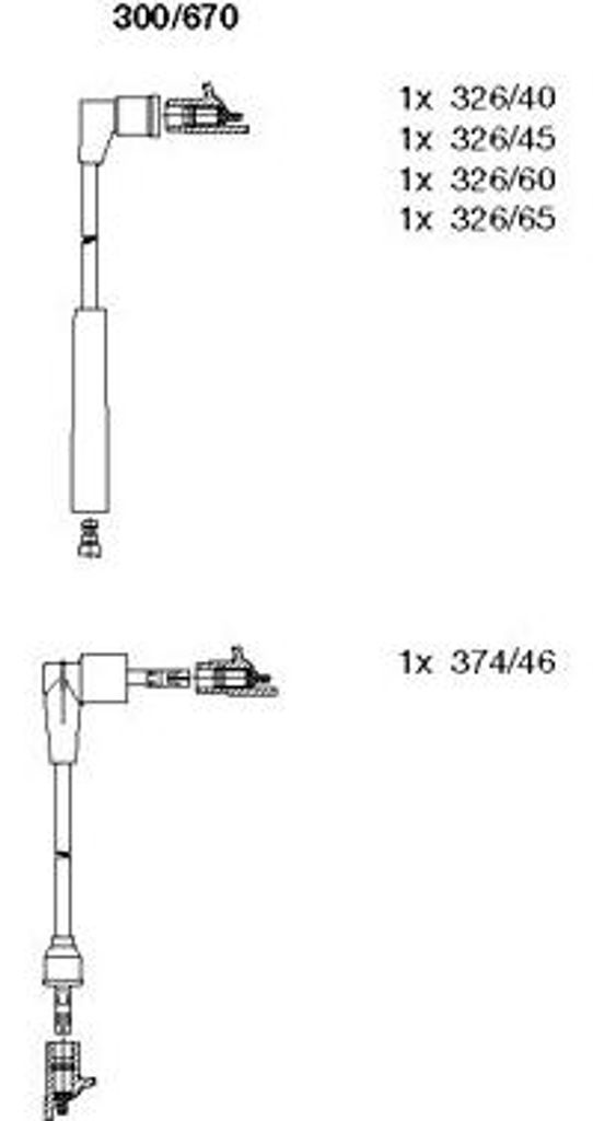 BREMI 300/670 Zündkabelsatz OE 0K20118140 kompatibel mit Sephia