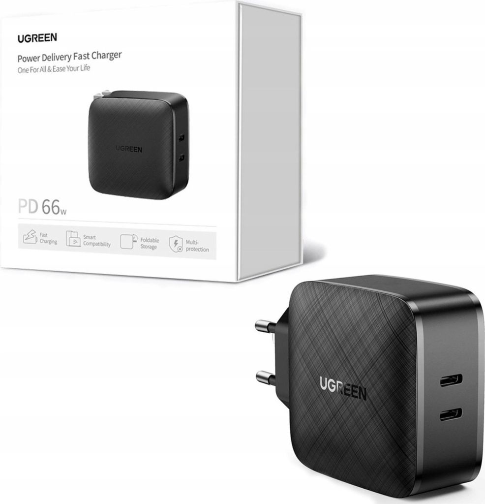 Ugreen 70867 mobile device charger Universal Black AC Fast Image du produit 