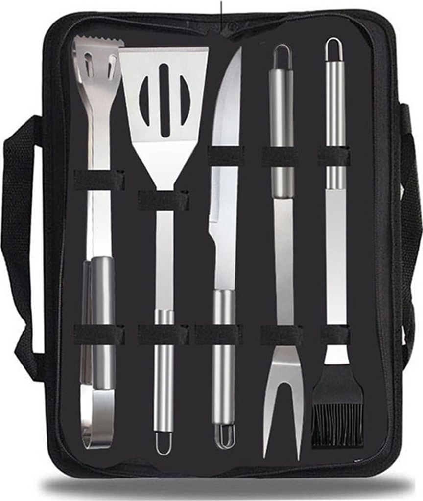 5 in 1 Geschirr Set für Outdoor Tasche Campinggrill Geschirr Picknick Tool Barbecue