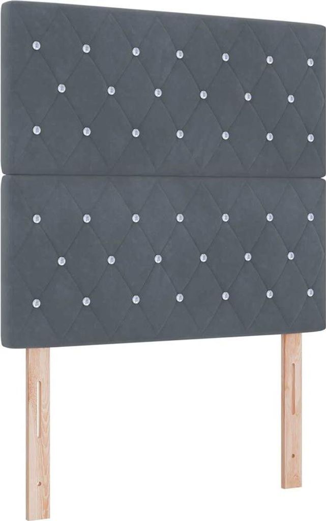 Kopfteil Dunkelgrau 90 cm Samt
