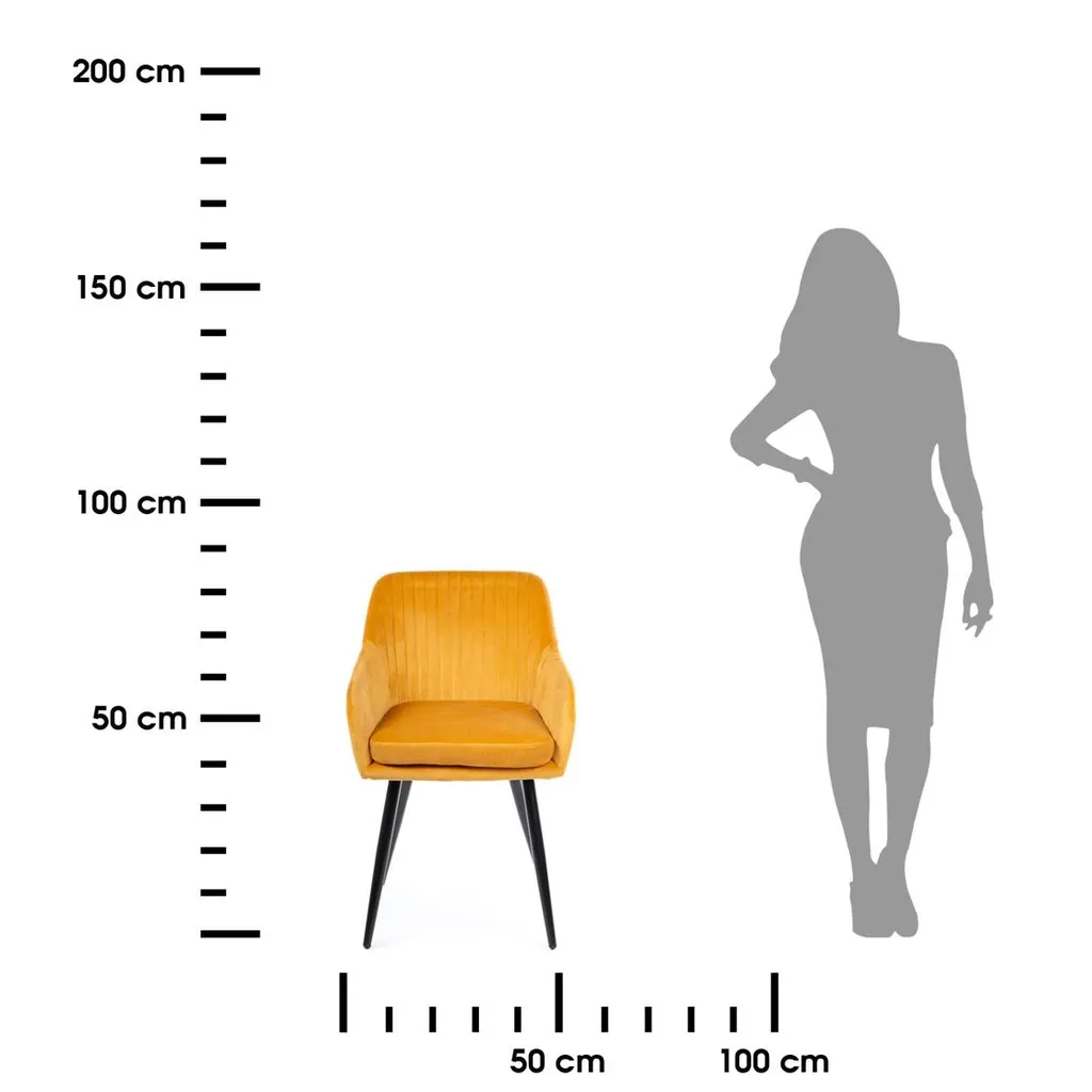 Chaise confortable salle à manger moderne orange Howhomely - 3