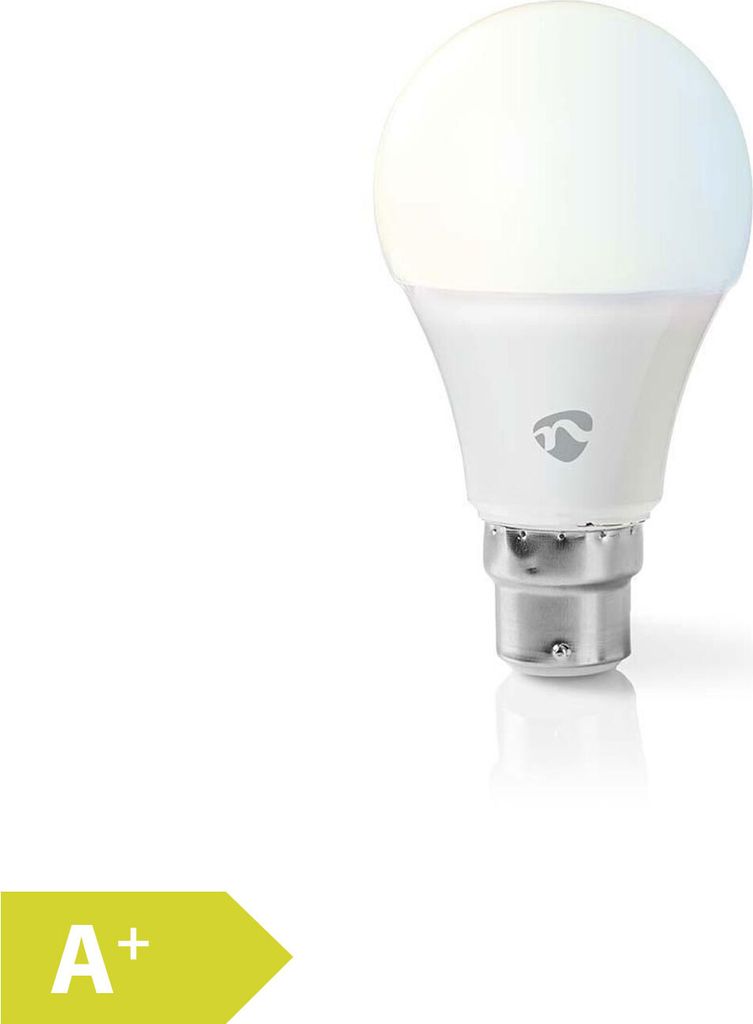 Nedis SmartLife Vollfärbige LED-Lampe | WLAN | B22 | 470 lm | 6 W | / RGB / Warmweiss | 2700 K | Android & iOS | Durchmesser: 60 mm | A60 NE550...