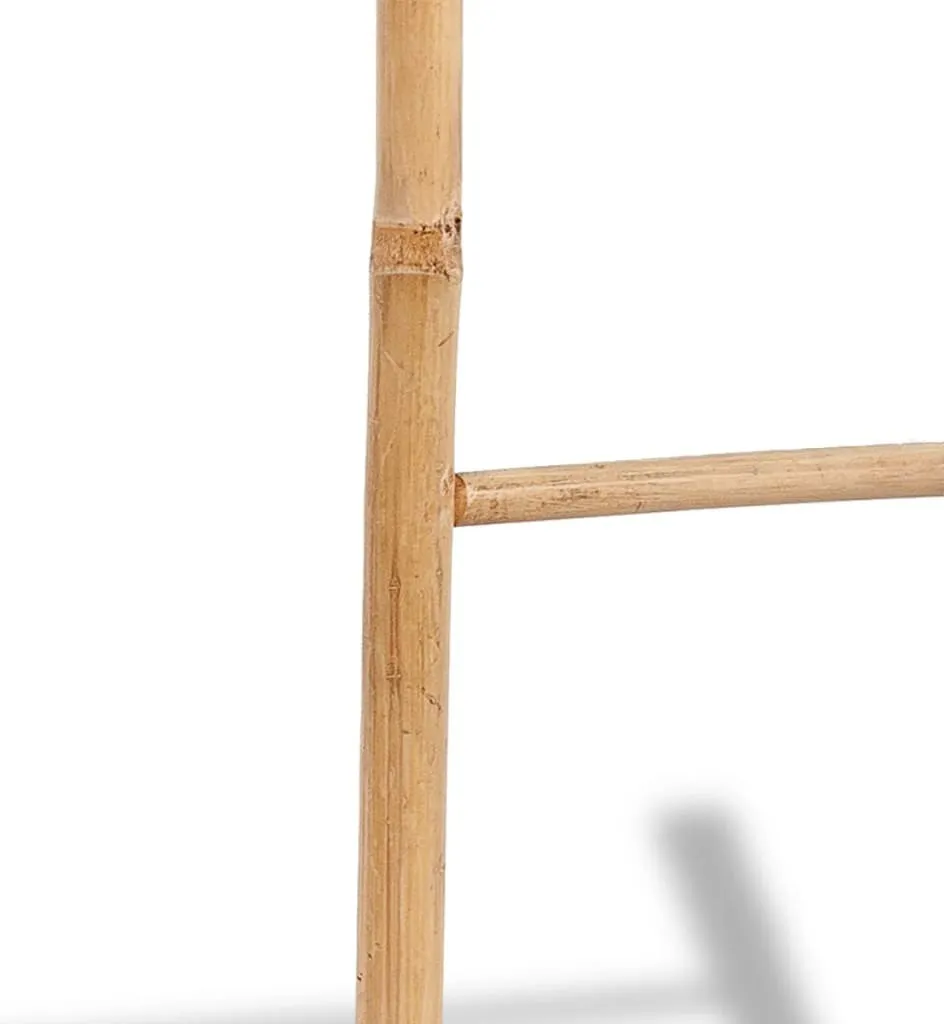 vidaXL Scala Asciugamani Bambù 6 Pioli - Porta Salviette Bagno Naturale
