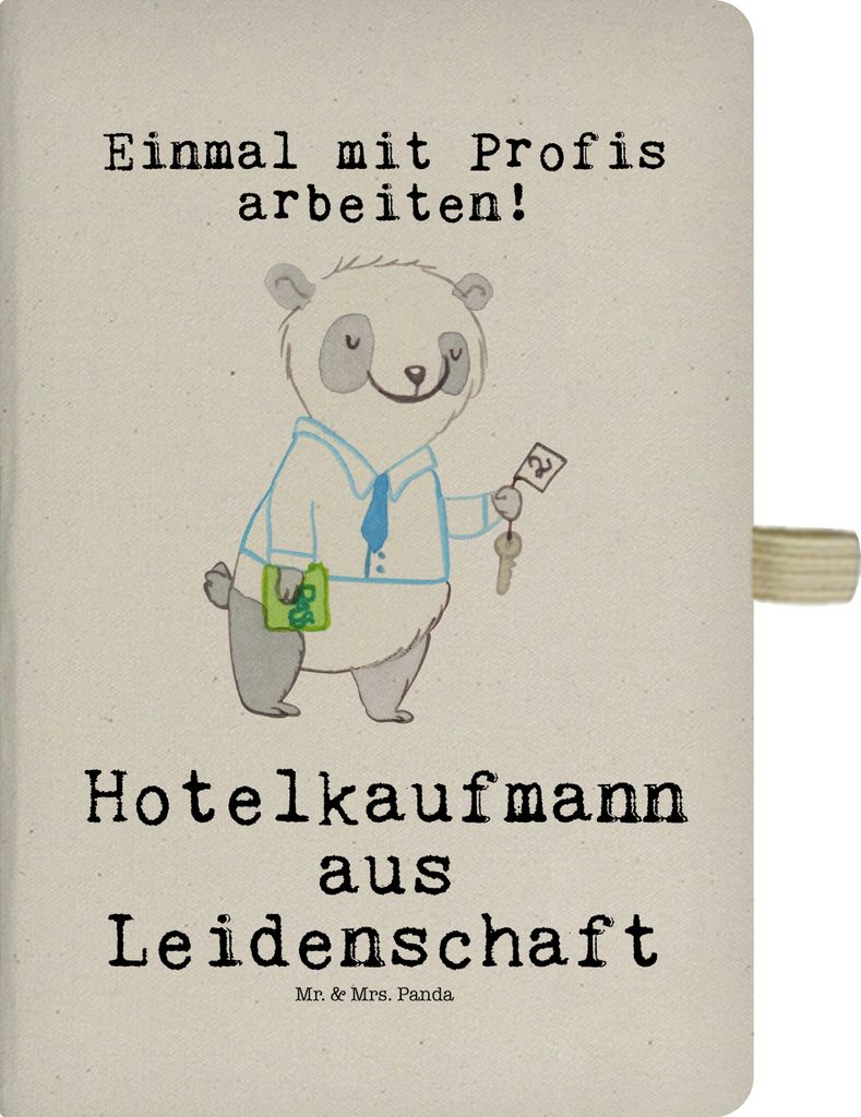 Mr. & Mrs. Panda Notizbuch A4 Kariert Hotelkaufmann Leidenschaft - Transparent - Geschenk, Lustig, Kladde, Skizzenbuch, Witzig, Gedankenbuch, Journ...