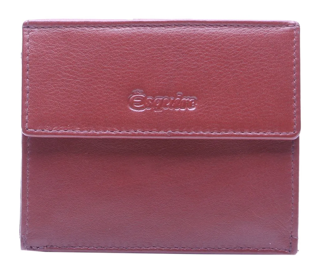 Esquire Oslo Card Holder Red: Accessorio in Pelle Elegante e Compatto - 4