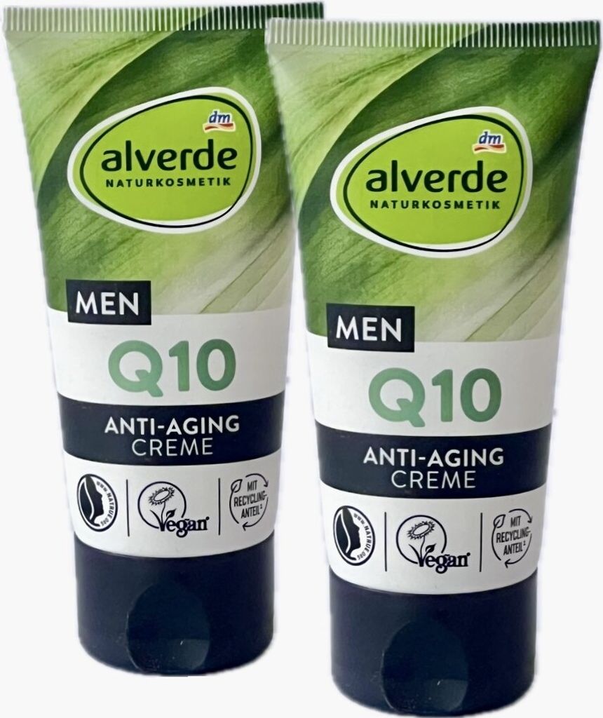 2 x alverde MEN - Anti Aging Gesichtscreme Q10 (2 x 50 ml)