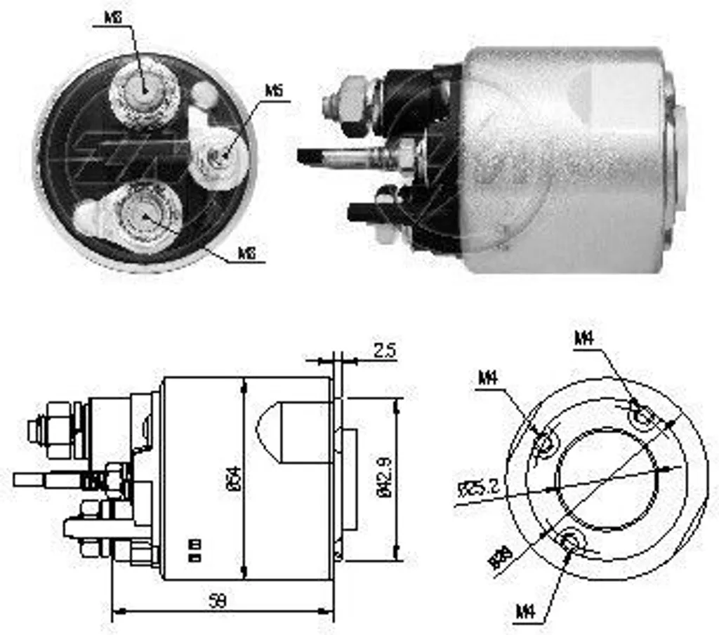 Réparer Démarreur Renault avec le Solénoïde ERA ZM4494 7711135334