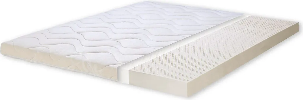 Surmatelas Sommeil Réparateur 90x200 cm - Latex Naturel 8 cm de Hauteur