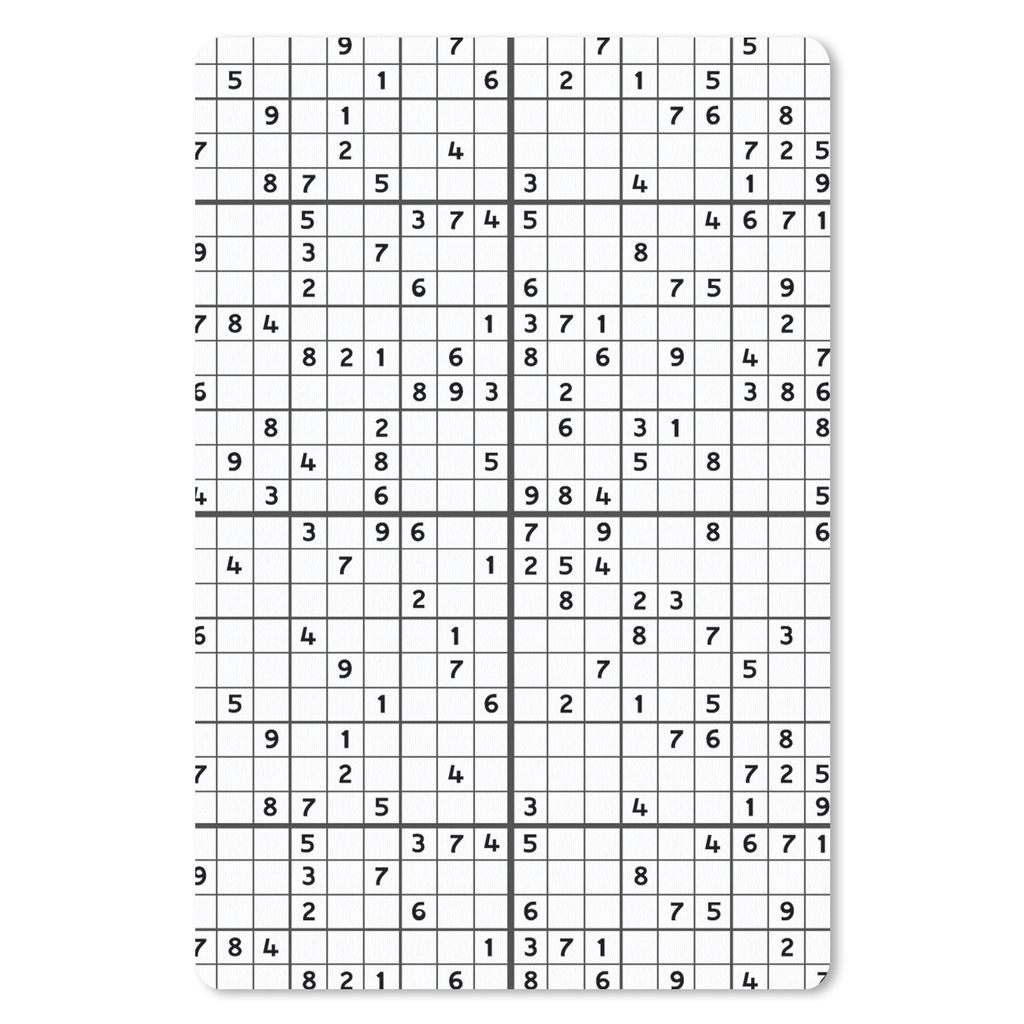 MuchoWow Mauspad Mousepad Sudoku - Puzzle - Muster 40x60 cm - Mousepads - Maus Mat - Pad - Mausunterlage - Schreibtisch Accesoire