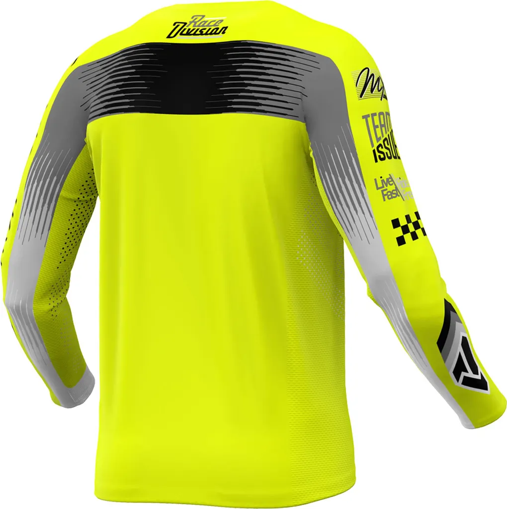 Maillot Cross FXR Podium Gladiator Noir Blanc Jaune Gris en Taille L - 2