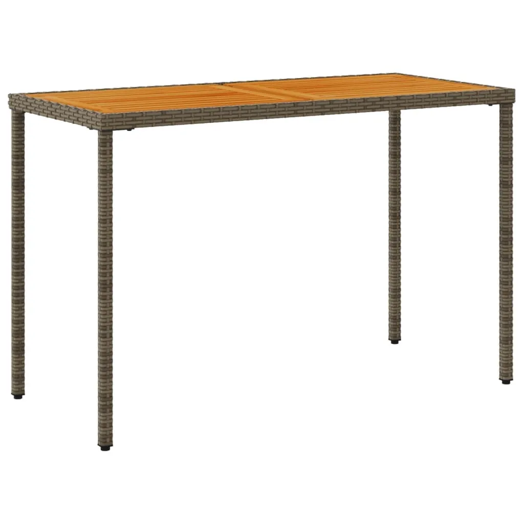 Offerta Tavolo vidaXL 115x54x74cm Poly Rattan e Legno Acacia
