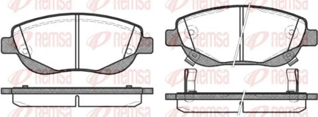 Jeu de Plaquettes de Frein à Disque REMSA 1448.02 compatible Avensis