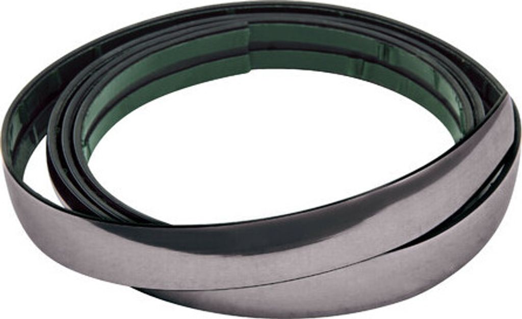 verchromtes Klebeprofil schwarz - 4 m - 39 mm