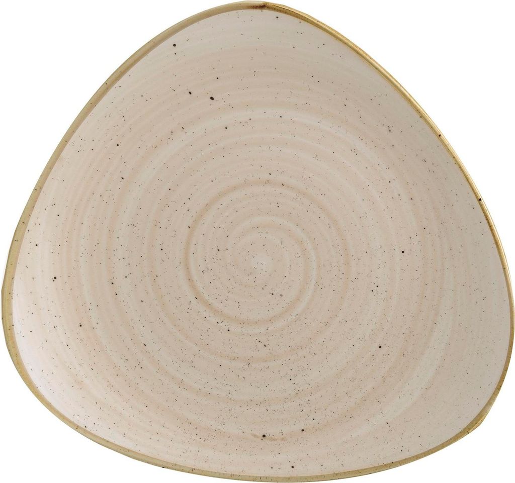 CHURCHILL Stonecast Nutmeg Cream Teller flach, triangle, ø: 229 mm