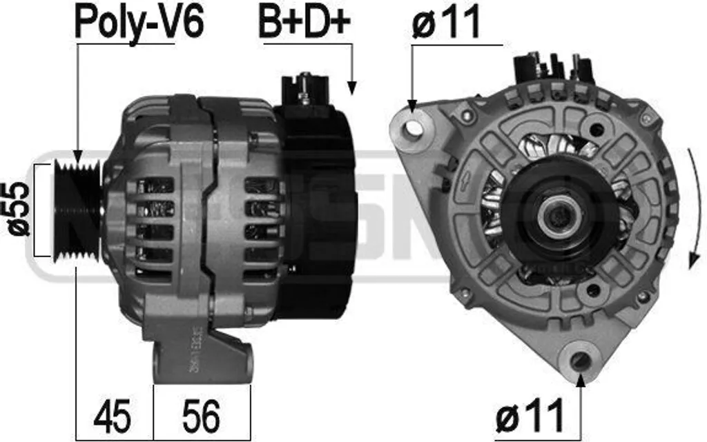 Alternateur ERA 209063A OE 5705S2 pour Peugeot 306 406 et Partner