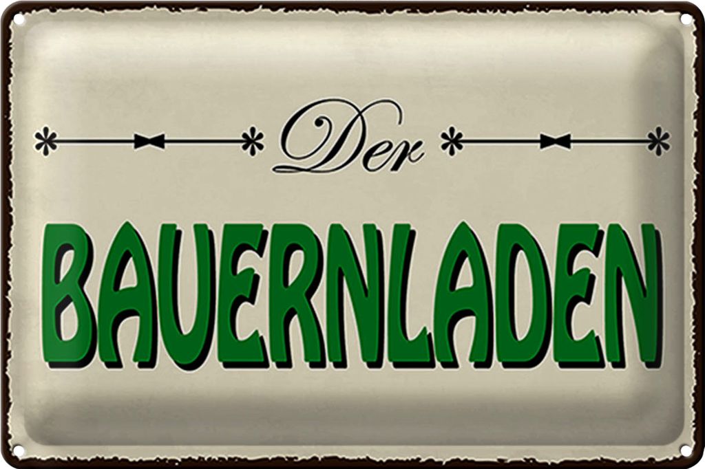 Blechschild Hinweis 18x12cm Bauernladen Hofladen Verkauf