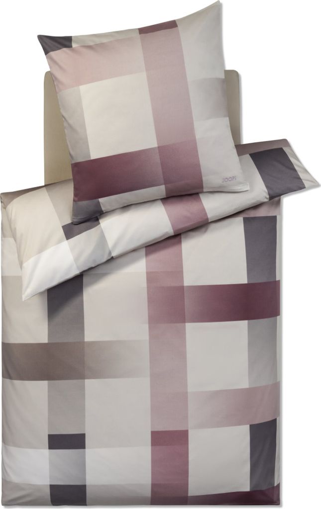 JOOP! Mako-Satin-Bettwäsche-Garnitur Woven Farbe Blush Größe 200x200+2x80x80 AL