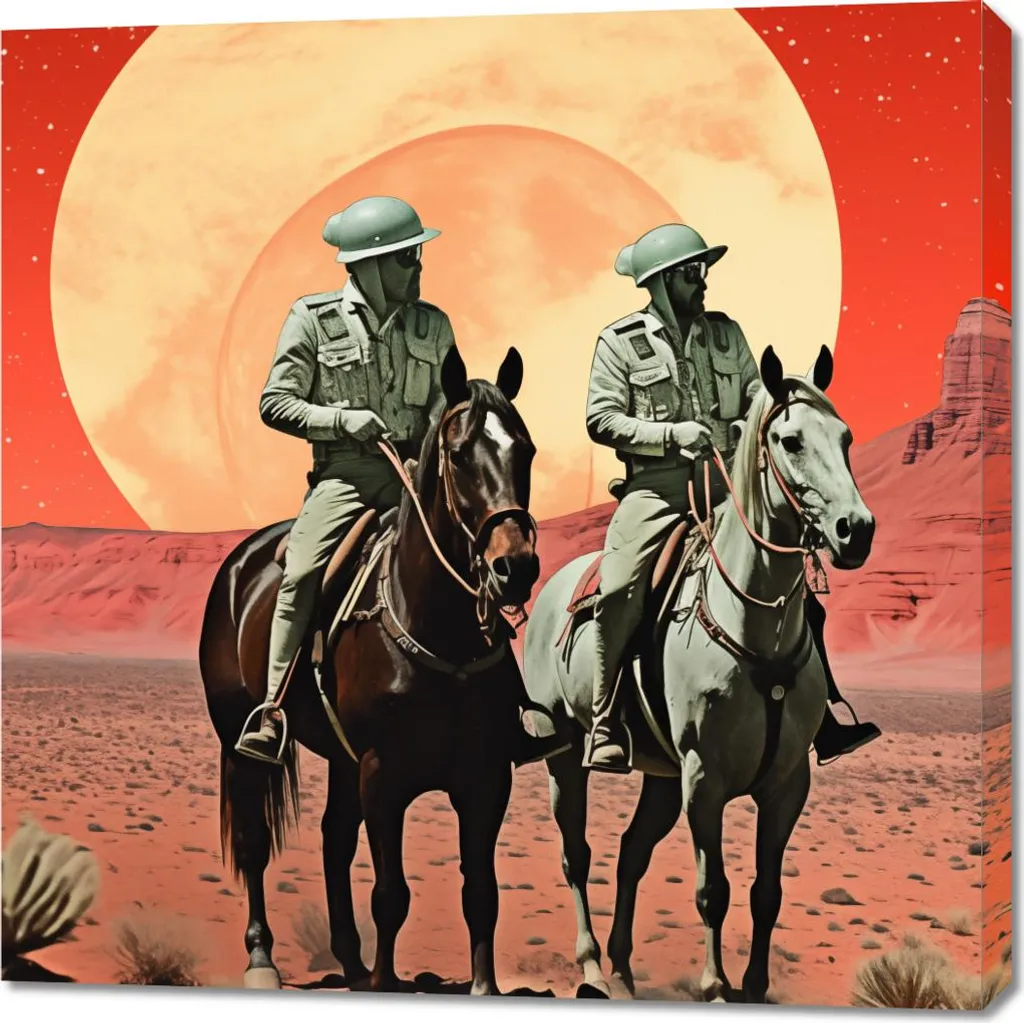 Image 90 x 90 cm Patrouille Spatiale : Habillez vos Murs Vide avec Style
