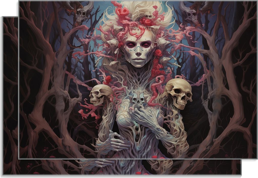 Wallario Frühstücksbrettchen 2er Set aus Glas, je 20 x 30 cm, mit rutschfesten Füßen, Motiv Waldgeist