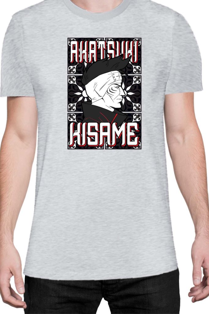 Herren T-Shirt Naruto Kisame Hoshigaki, Man M / Grau