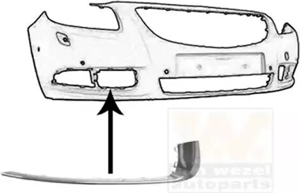 Modanatura Paraurti Anteriore Destro VAN WEZEL 3850582 | Prezzo Imbattibile