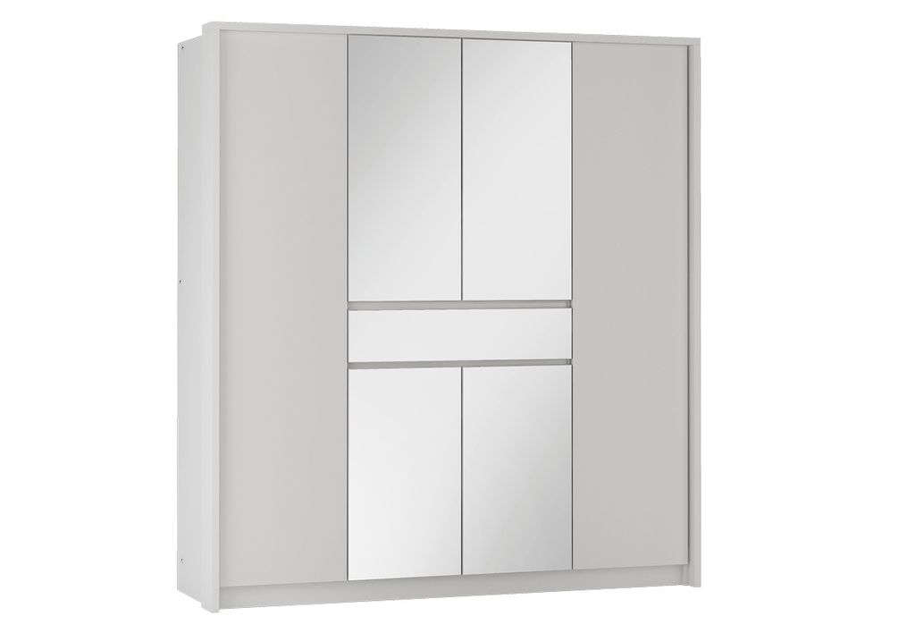 Kombinierter Kleiderschrank 200 ISABELA - weiß