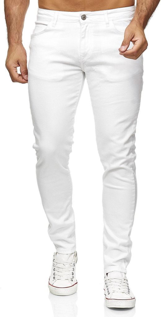 Red Bridge Herren Jeans Hose Slim-Fit Röhrenjeans Denim Colored Weiß W33 L34