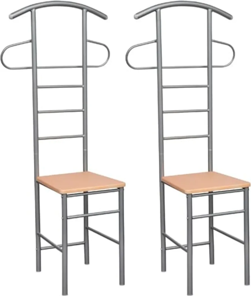 Évitez les Vêtements Froissés avec ce Valet de Salle Métal - Lot de 2