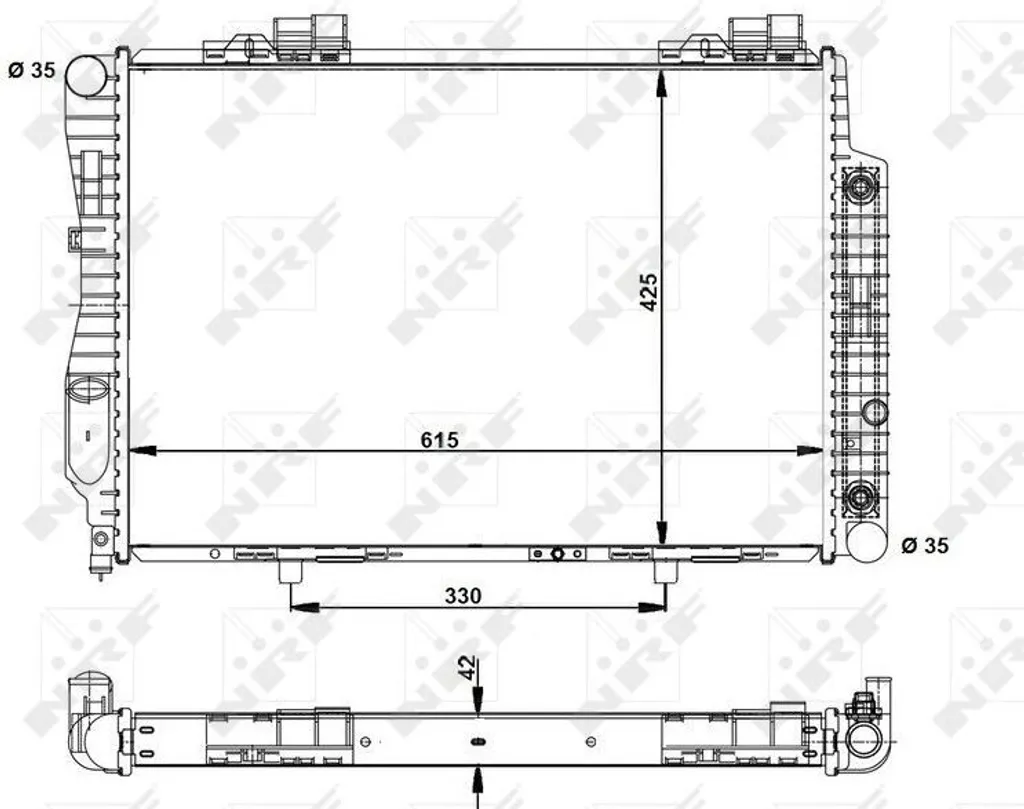 Radiateur de rechange pour Mercedes Classe C W202 - Refroidissement