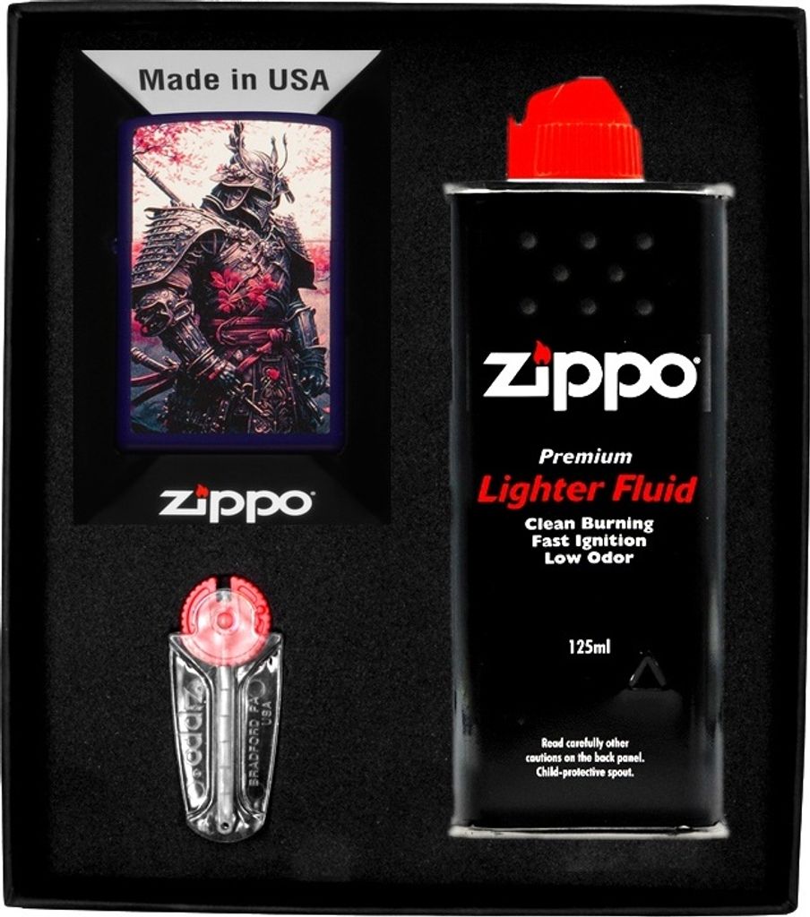 ZIPPO Feuerzeug-Set SAMURAI WARIOR DESIGN Geschenk No1