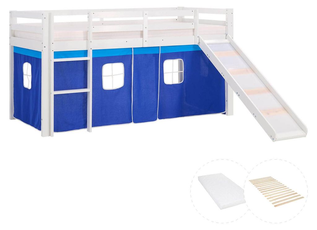 Lits superposé 90x200 cm avec Toboggan Matelas Lit Image du produit 