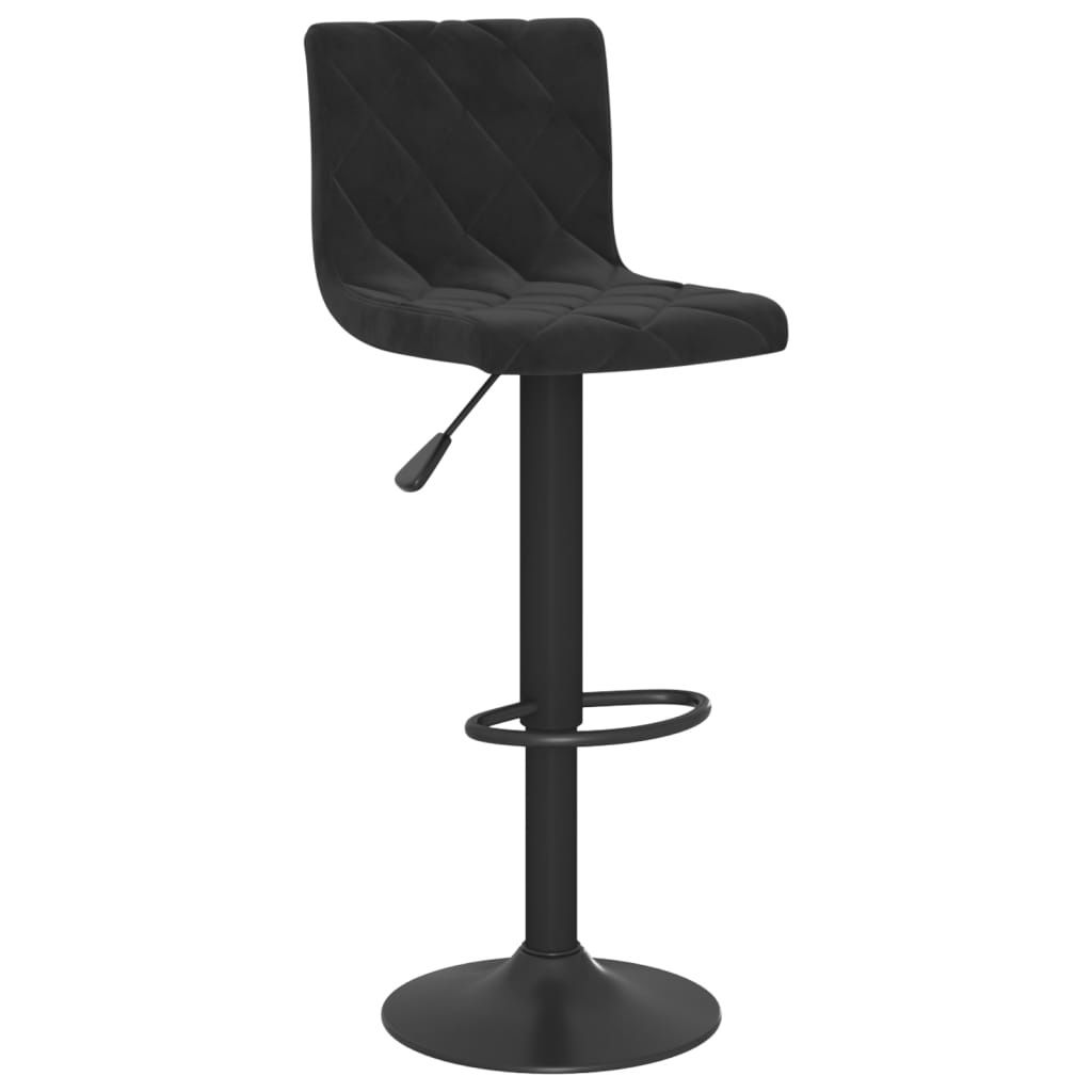 "im Sonderangebot" Barhocker 2er Set - CLORIS - Barstuhl - Optimal Komfort, Schwarz Samt - 40 x 43 x (90-111) cm - NeuMöbel4215180