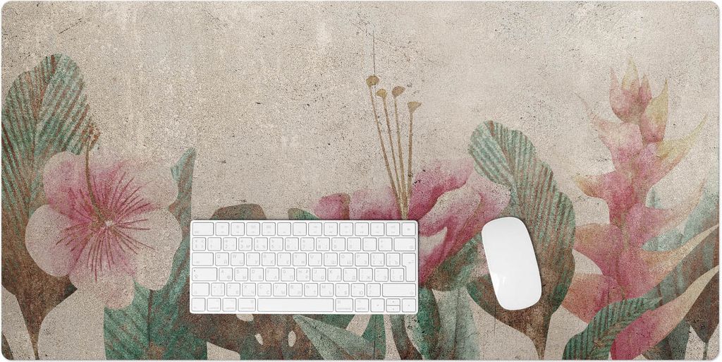 Florales Vintage-Muster – Schreibtischunterlage – Rutschfeste Tischunterlage – Schreibtischmatte für Büro & Zuhause – Schreibunterlage ...