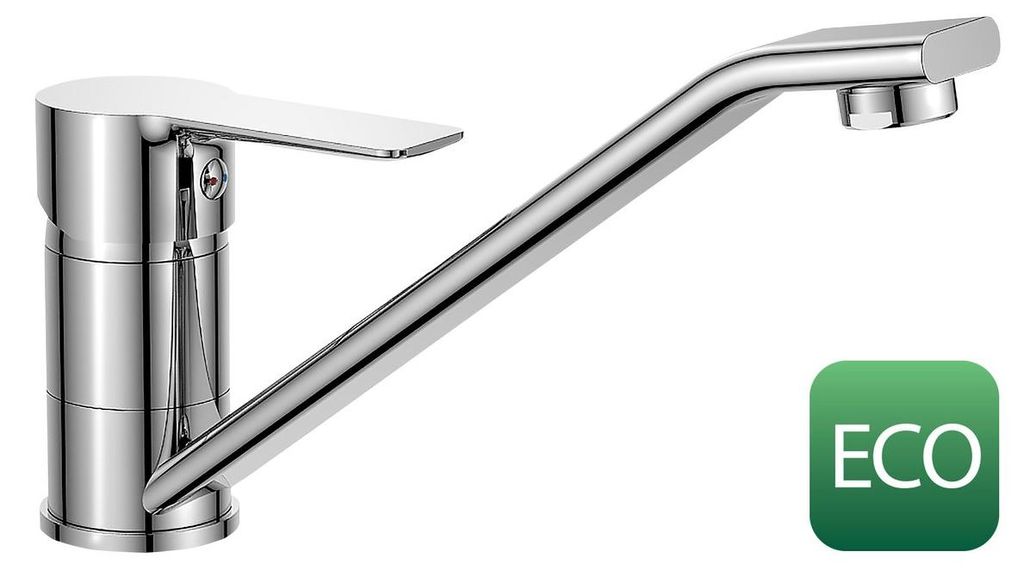 Bruckner BARON ECO 3,8 l/min, Küchenarmatur mit, 186mm, schwenkbarer Einlauf, Chrom