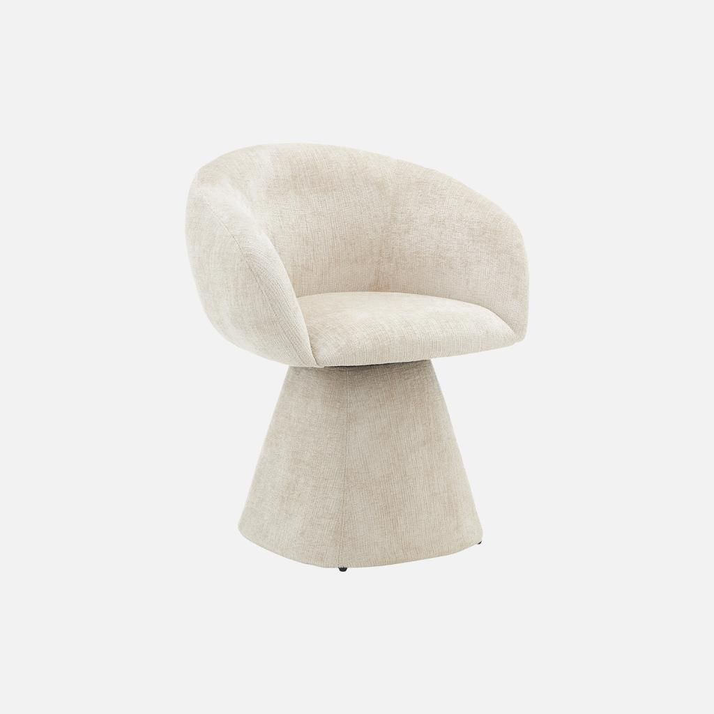 sweeek - Drehsessel 180° mit Baumwollbezug - Beige